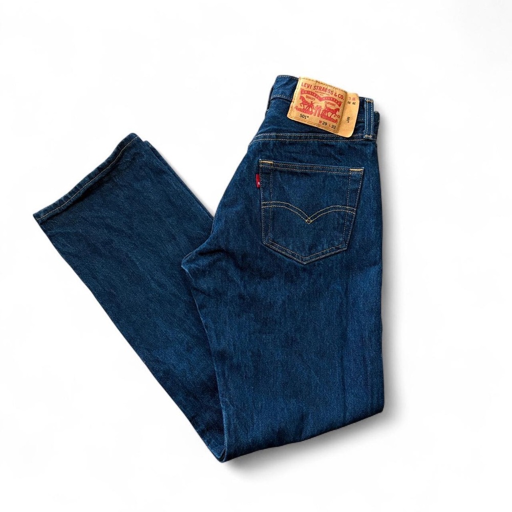 Levi's 501 Men's Dark Blue Original Fit Straight Leg Jeans W29 L32